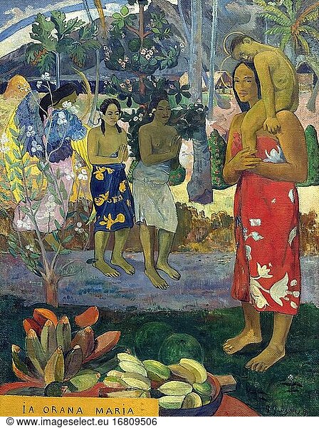 Ia Orana Maria  Ave Maria  Paul Gauguin  1891  Metropolitan Museum of Art  Manhattan  New York City  USA  Nordamerika.