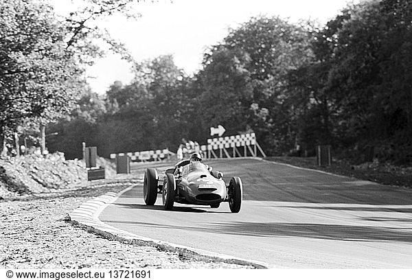 Ian Burgess in the Centro Sud T51-Maserati in the V Silver City Trophy. Brands Hatch  England 1 August 1960.