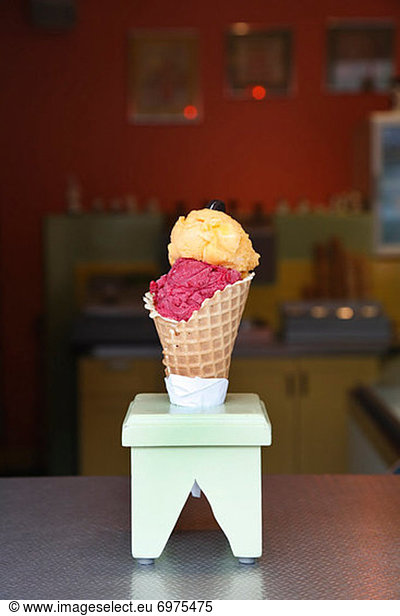Ice Cream Cone on Counter