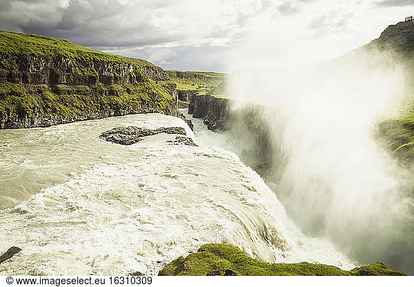 Iceland  Gullfoss Waterfall
