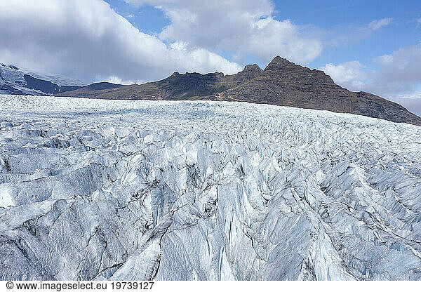 Iceland  Icy landscape of Fjallsjokull glacier