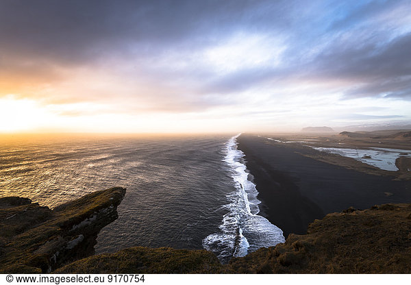 Iceland Sandy beach near Dyrholaey