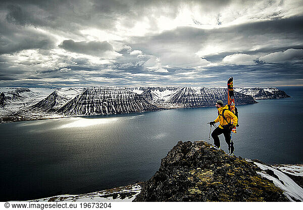 Iceland snowboarding