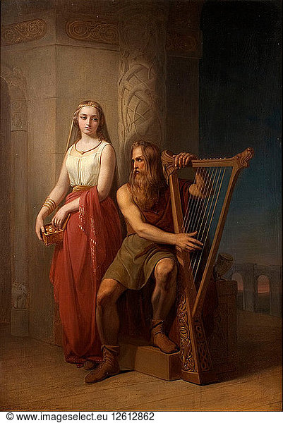 Idun and Bragi  1846. Artist: Blommér  Nils Jakob (1816-1853)