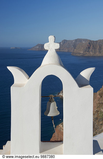 Ignoranz Kirche Santorin Glocke Kykladen Griechenland Griechische Inseln Oia Ia