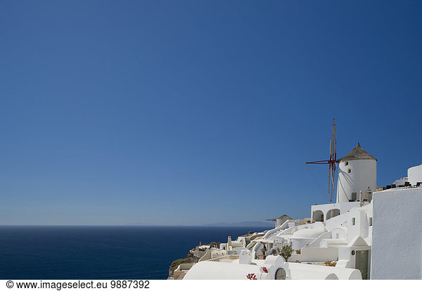 Ignoranz Santorin Windmühle Kykladen Griechenland Griechische Inseln Oia Ia alt