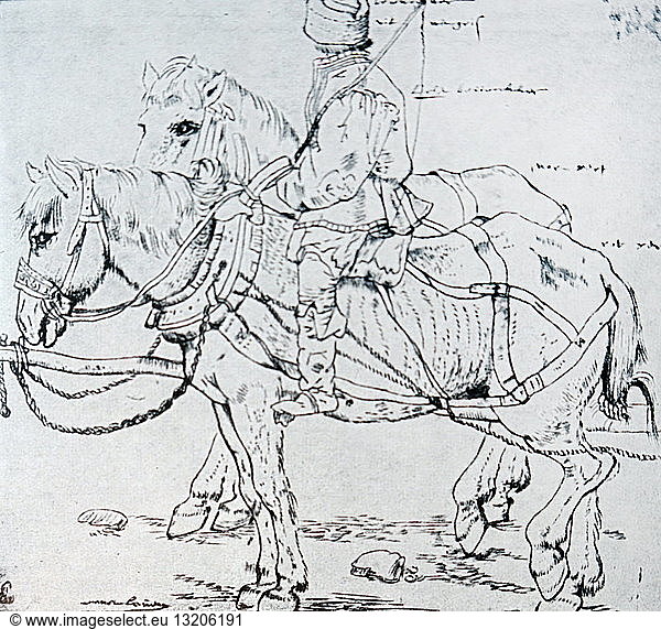 Illustration of a Horse Trader by Pieter Bruegel the Elder