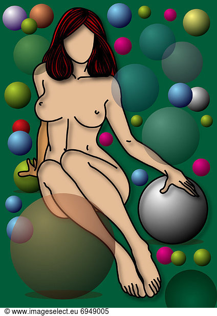 Illustration of Nude Woman