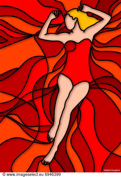 Illustration of Woman in Red