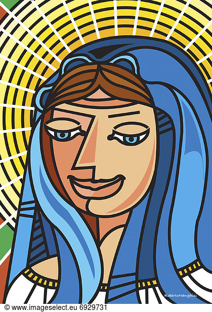 Illustration  Regenwald  Jungfrau Maria  Madonna