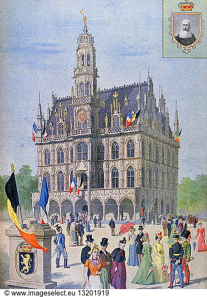 Illustration showing the Belgian Pavilion  at the Exposition Universelle of 1900.