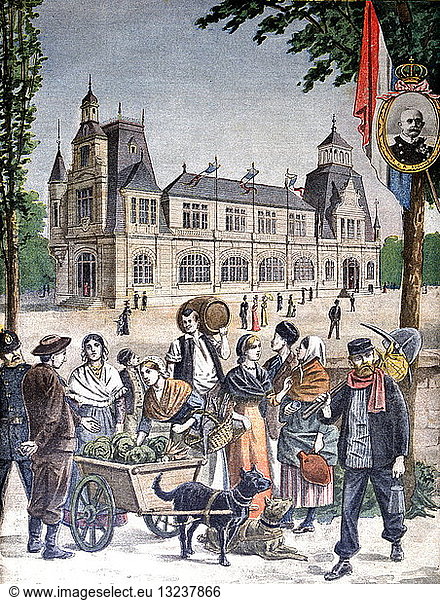 Illustration showing the Duchy of Luxembourg Pavilion  at the Exposition Universelle of 1900