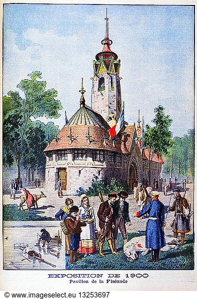Illustration showing the Finland Pavilion  at the Exposition Universelle of 1900.