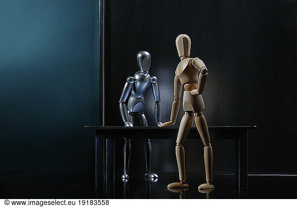 Image of interrogation using artists dummies