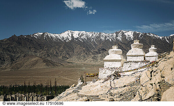India  Ladakh  Buddhist temple in Himalayas