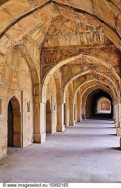 India  Madhya Pradesh state  Mandu  Ashrafi Mahal palace  ancient madrasa or Koranic school  Afghan style architecture.