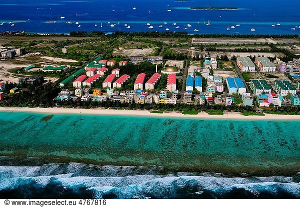 Indian Ocean  Maldives  the islands around the city of Male  which serve different functions