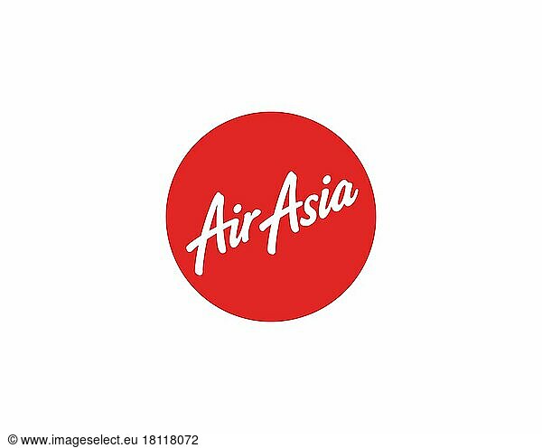 Indonesia AirAsia  gedrehtes Logo  Weißer Hintergrund