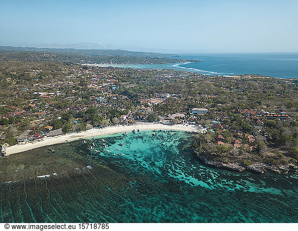 Indonesia  Bali  Aerial view of Lembongan island