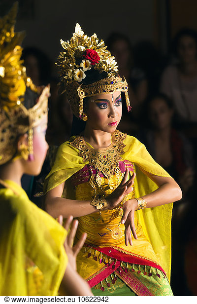 Indonesia  Bali  Ubud  Balinese dancers dancing Legong