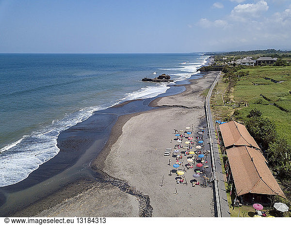 Indonesien  Bali  Luftaufnahme des Yeh-Gangga-Strandes