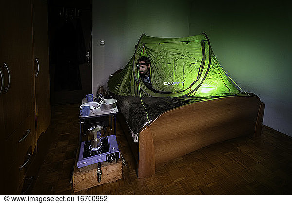 Indoor camping during the quarantine time