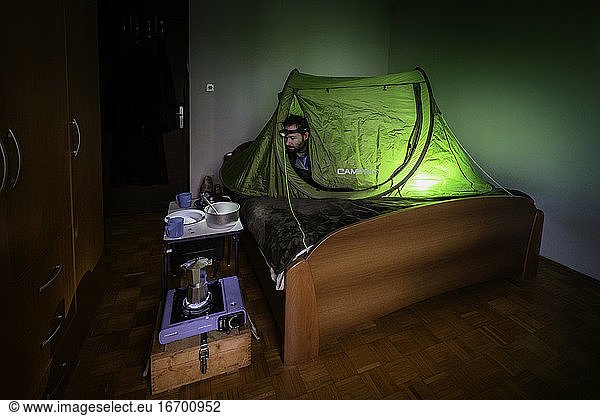 Indoor-Camping während der Quarantänezeit
