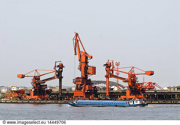 Industrial Cranes at Port of Shanghai