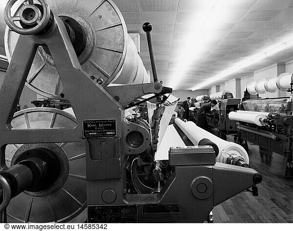 industry,  textile,  Schiesser,  factory,  Radolfzell,  Germany,  1961