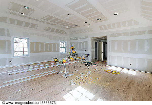 Industry new home construction interior drywall finish