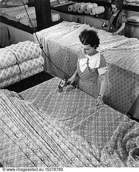 industry  textiles  women tailoring fabrics  American Fabrics  Bridgeport  1950s