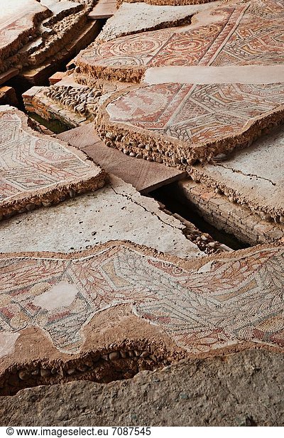 Infusion Stadt geometrische Form Jahrhundert Leon Mosaik römisch Spanien