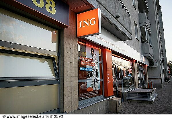 ING-Bank im Bezirk Goclaw der Stadt Warschau  Polen.
