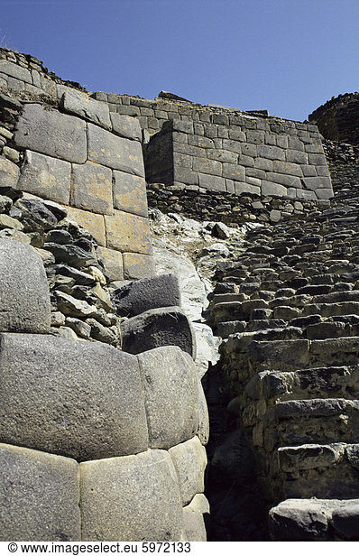 Inka-Festung  Ollantaytambo  Peru  Südamerika