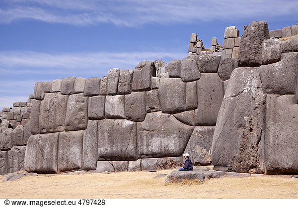 Inka-Festung Sacsayhuaman  Cuzco  Peru  Südamerika