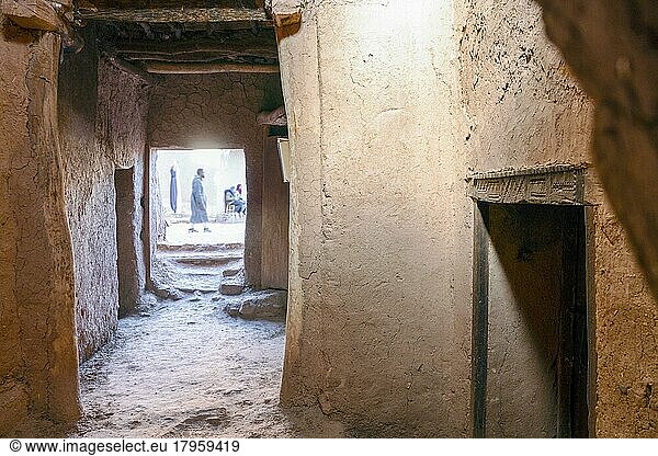 Innenansicht der Kashba in der Lehmstadt Ait Ben Haddou  UNESCO-Kulturerbe in Marokko