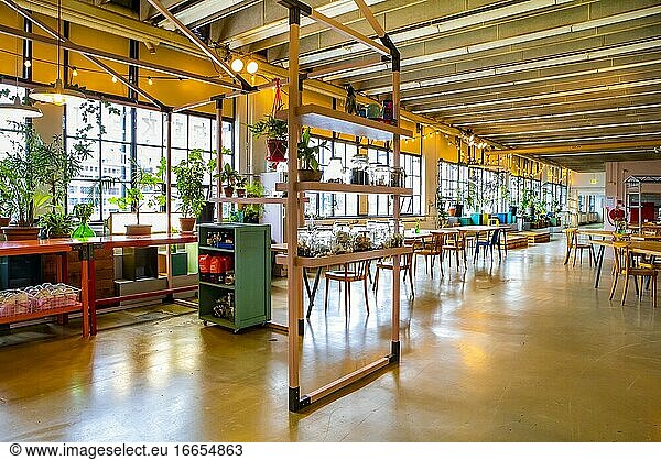 Innenarchitektur des Lebensmittelstudios/Restaurants Keukenconfessies in den Niederlanden  Europa.