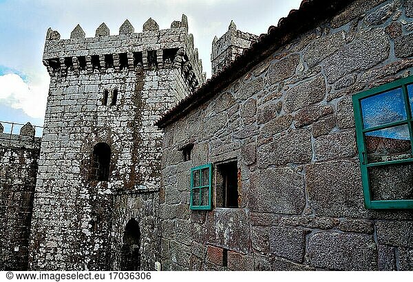Innenhof und Turm der Burg von Vimianzo  Torre do Martelo   A Coru?a  Spanien.