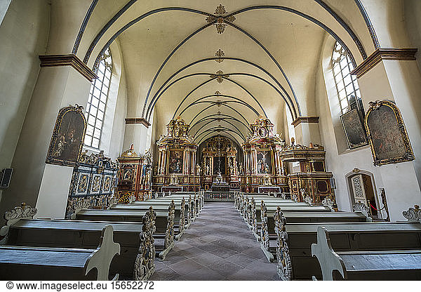 Innenraum der Kirche der Fürstlichen Abtei Corvey  Deutschland