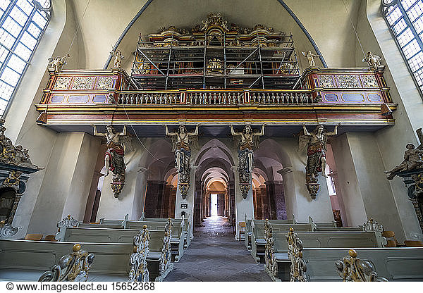 Innenraum der Kirche der Fürstlichen Abtei Corvey  Deutschland
