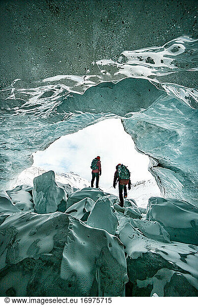 Inside Glaciers On Icefields Parkway