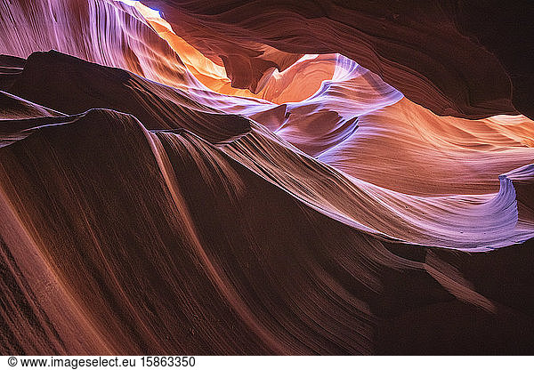 Inside of Antelope Canyon  color and textures