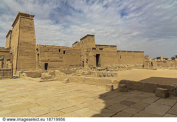 Inside the complex of the Temple of Isis in Philae