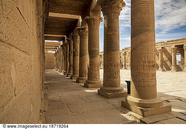 Inside the Temple of Isis complex at Philae