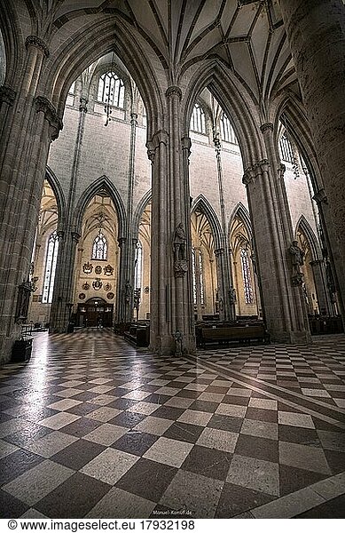 Interior design of Freiburg Cathedral