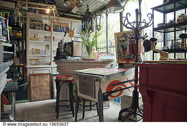 Interior display at Cote Parc in L'Isle-sur-la-Sorgue  Provence  France.
