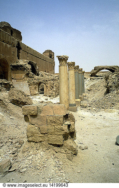 Interior  Eastern Castle  Qasr al-Heer al-Sharqi  Syrian Desert  Syria