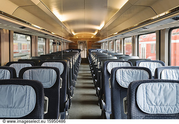 Interior of an empty train