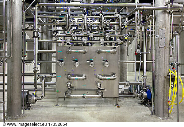 Interior of brewery  control unit for the brewing process
