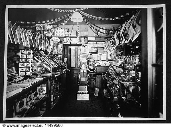 Interior of Cigar Store  Chicago Illinois  USA  1910